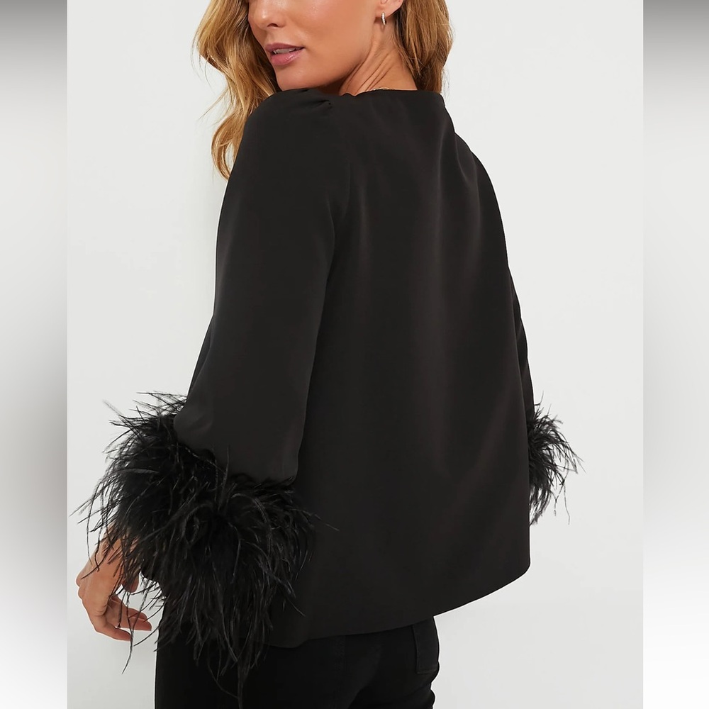 Black Feather Easton Blouse - Picture 4 of 11